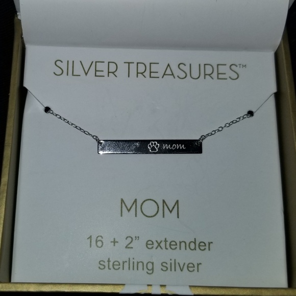 dog mom necklace sterling silver